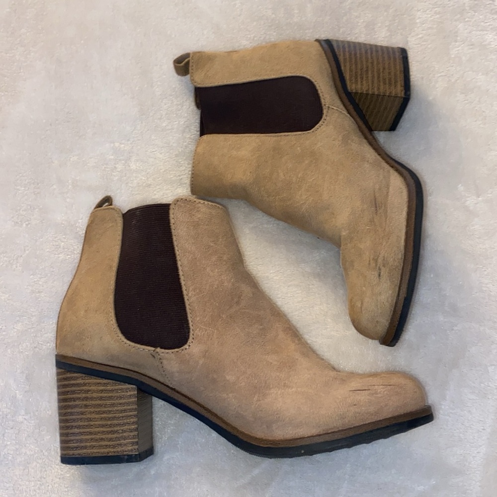 Suede Chelsea Style Booties